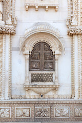 Detail of Karni Mata temple in Deshnoke, Bikaner, Rajasthan, India