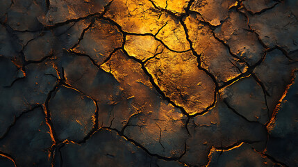 Dry Cracked Earth at Sunset, Textarea 