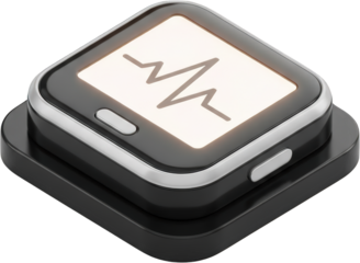 Modern Smartwatch Displaying Heart Rate Monitor Health Technology Fitness Tracker