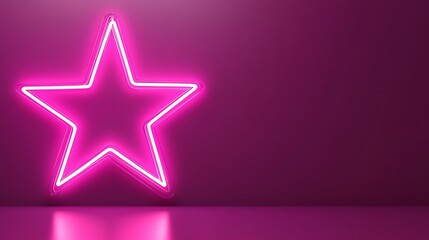 Obraz premium Neon pink star graphic design (3)