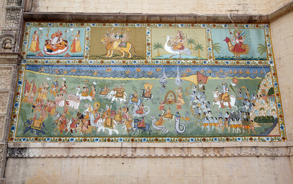 Paintings at Mehrangarh Fort, Jodhpur, Rajasthan, India