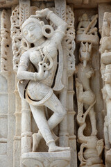 Sculptures in the Jain temple of Ranakpur, India