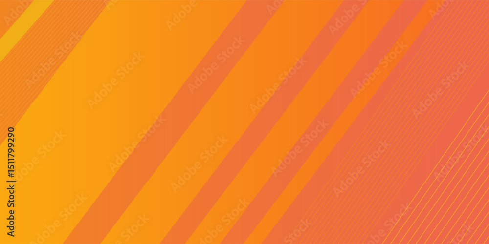 Poster orange abstract background with geometric shape. modern gradient diagonal rounded lines. dynamic sha