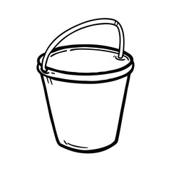 hand drawn bucket object