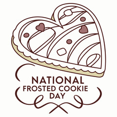 NATIONAL FROSTED COOKIE DAY vector illustration