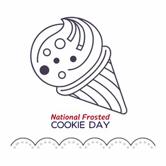 NATIONAL FROSTED COOKIE DAY vector illustration
