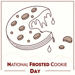 NATIONAL FROSTED COOKIE DAY vector illustration