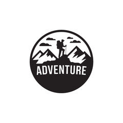 Mountain Logo Design Vector, Mountain Silhouette Design
