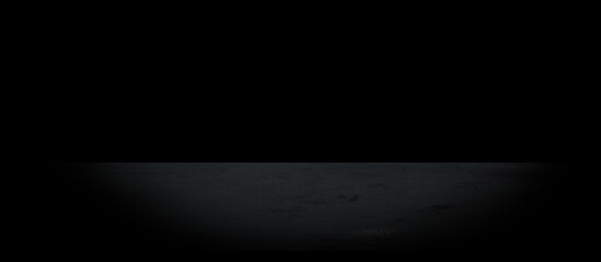 ฺBlack surface was rough and white light was reflected from the fire. perspective and black...