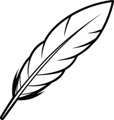 Fototapeta premium Patriotic Eagle Feather Vector – Clean Line Art of National Symbol