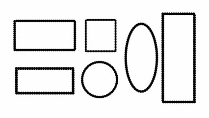 abstract frame line shapes with varied thickness, border elements vector designs. ideal for design accents, posters, and illustrations