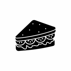 creative details Outline silhouette sandwich Solid icon vector illustration