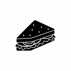 creative details Outline silhouette sandwich Solid icon vector illustration