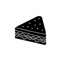 creative details Outline silhouette sandwich Solid icon vector illustration