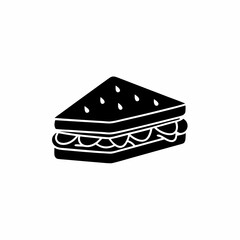 creative details Outline silhouette sandwich Solid icon vector illustration