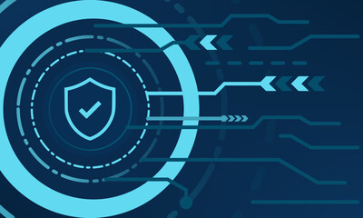 Internet digital security technology concept for business background presentation