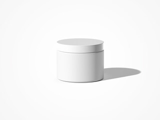 cosmetic jar mockup white background