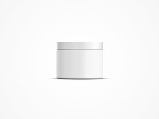 cosmetic jar mockup white background