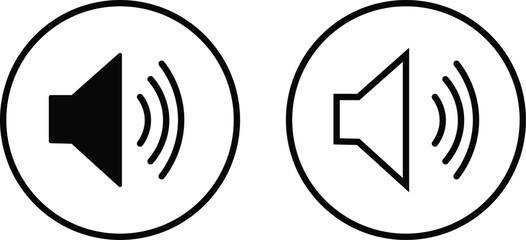 speaker icon set. Loudspeaker symbol or logo. Volume illustration sign
