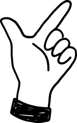 Doodle Hand Pointing