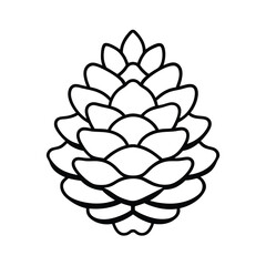pinecone line art vector