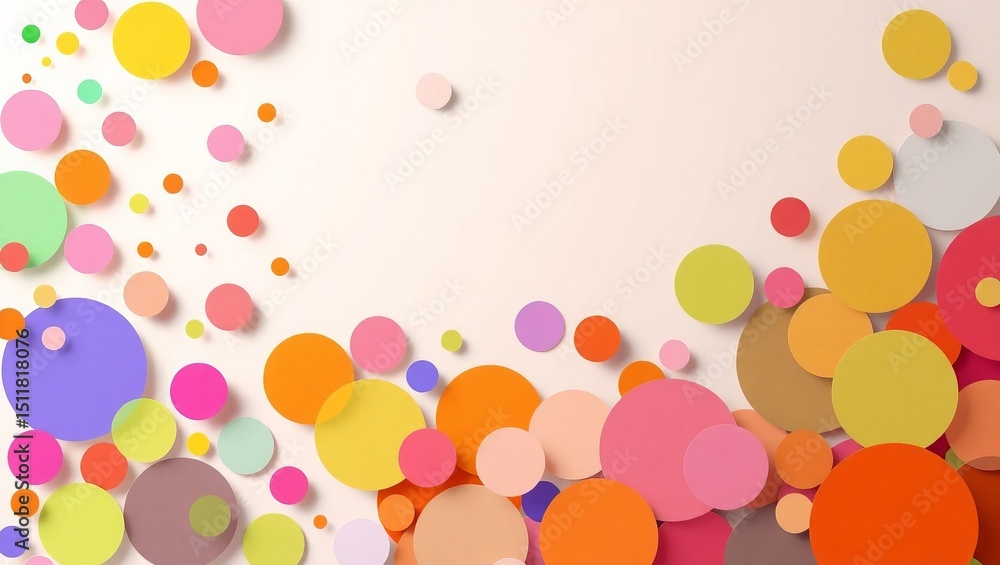 Poster a vibrant composition of colorful overlapping circles creates a playful and modern abstract design.