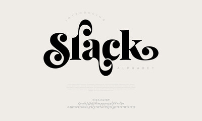 Groovy serif font with expressive swirls and decorative flair, perfect for vintage-inspired design