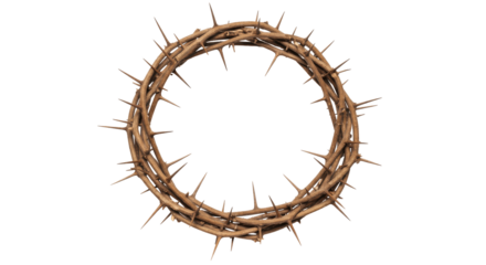 The Crown of Thorns, a Christian Symbol of the Passion of Jesus Christ, Isolated on a transparent png Background, jesus christ, christianity, easter, good friday, passion, crucifixion