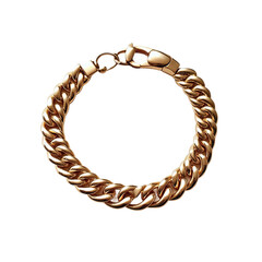 silver bracelet on white background