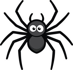 Obraz premium spider icon clipart vector on transparent background