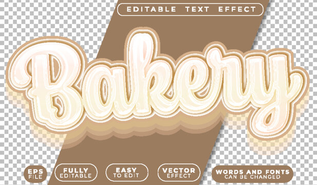  Bakery Bread Pastry Cake Muffin Brown Beige Fully Editable Vector Text File