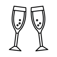 two glasses of champagne