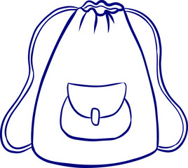 Vector illustration of a travel hand bag, campaign hand bag