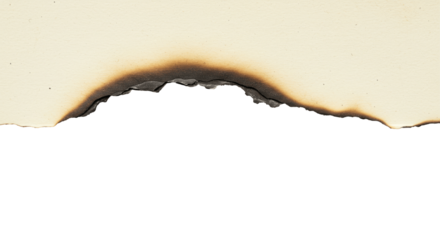 Burnt Paper Edge Isolated on Transparent PNG Background, burnt paper, burnt edge, scorched paper, charred paper, paper texture, torn burnt paper