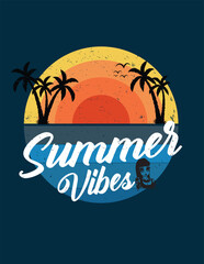 summer vibes t-shirt design