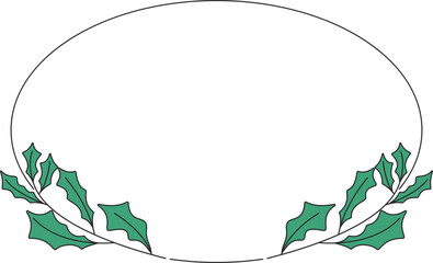 Illustration of a floral doodle frame, Spring and Summer graphic.