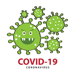 Coronavirus quarantine concept. COVID-19 vector illustration.