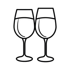 two glasses of champagne