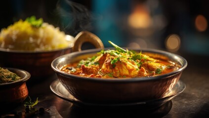 Indian dish, curry and rice