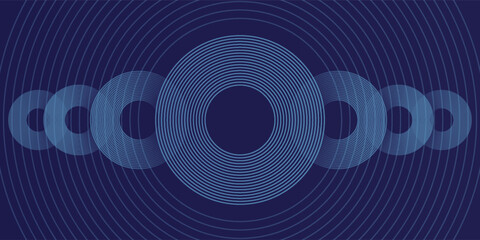 Abstract blue background with blue glowing diagonal geometric lines. Modern shiny blue rounded rectangle simple modern