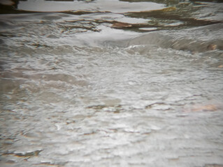murky river water in the rainy season