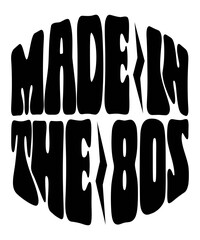 Made in the 80s Groovy SVG, Bundle, hippie svg, Vintage svg & Retro Aesthetic svg, trendy svg, retro svg, svg files wavy text