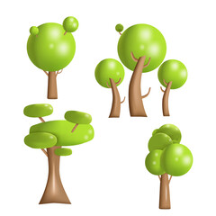 3D Vector Trees Set