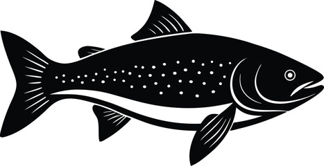 atlantic salmon illustration on white background  .eps