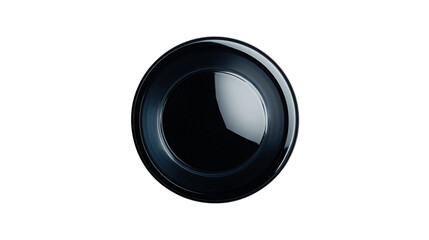 A high-resolution image of a single record button, centered in the frame, white background --ar 16:9