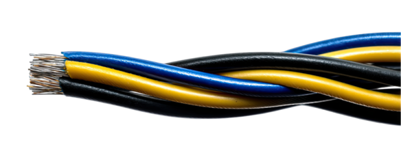 Twisted colored electrical wires