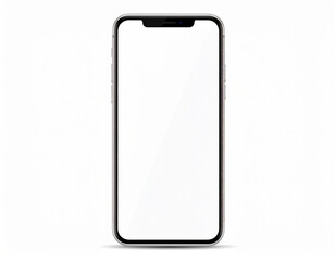 White and Gray Smartphone Isolated on White Background for Mockup or Product Display