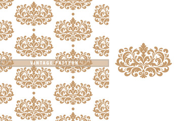 set of ornamental design elements. vintage pattern