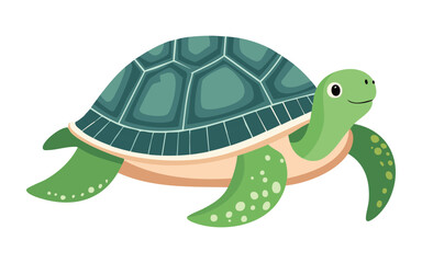 Serene Green Turtle with Textured Shell