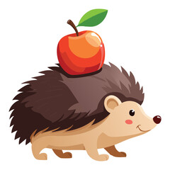 Hedgehog with Apple on Back